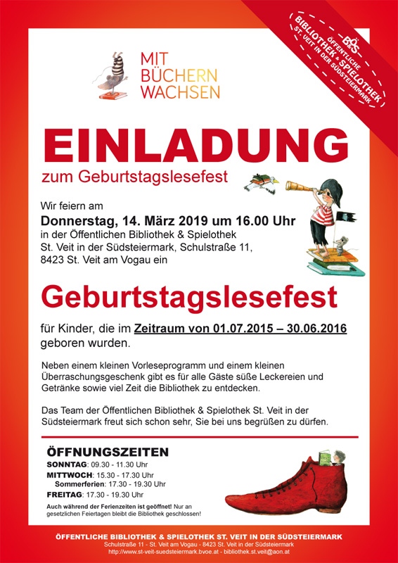 Einladung zum Geburtstagslesefest