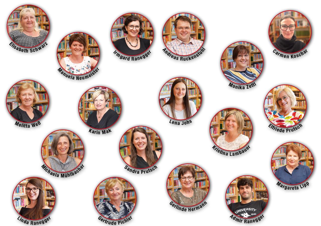 Mitarbeiter und Mitarbeiterinnen der Öffentlichen Bibliothek & Spielothek St. Veit in der Südsteiermark